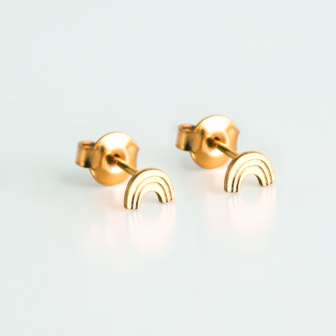 Adorabili Arc-en-ciel boucles d’oreilles plaqué or nuage