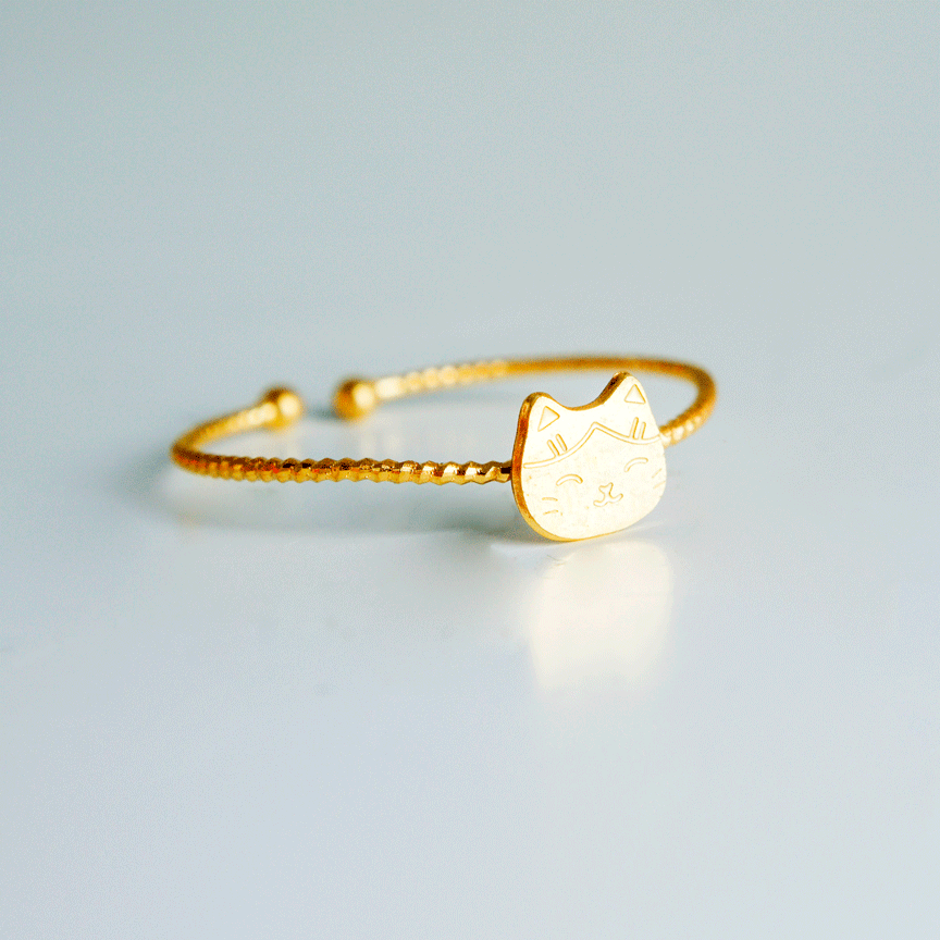 Adorabili Arc-en-ciel bague réglable dorée