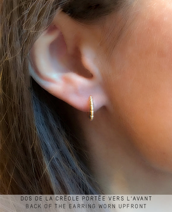 Aimée Aimer Bi Créole Or Jaune Diamants à l'Unité