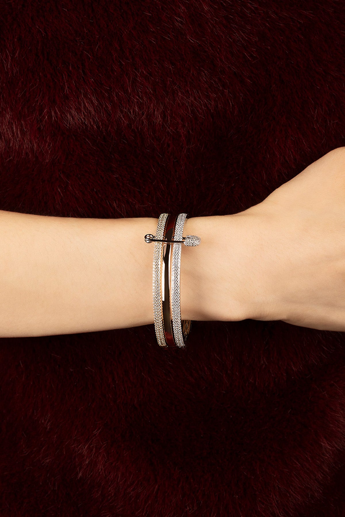 APM Monaco Morse Code Baby XL bracelet tricolore