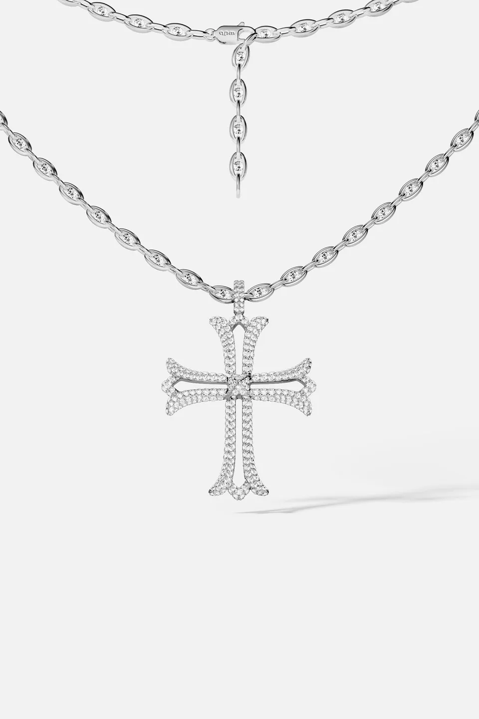 APM Monaco Yacht Club Rock collier croix blanche zircon