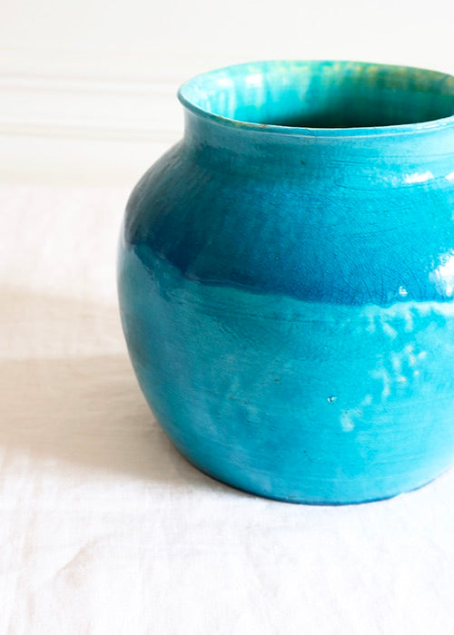 Aimée Aimer Vases Vase Mer Turquoise Jean Besnard faïence 16,5 cm