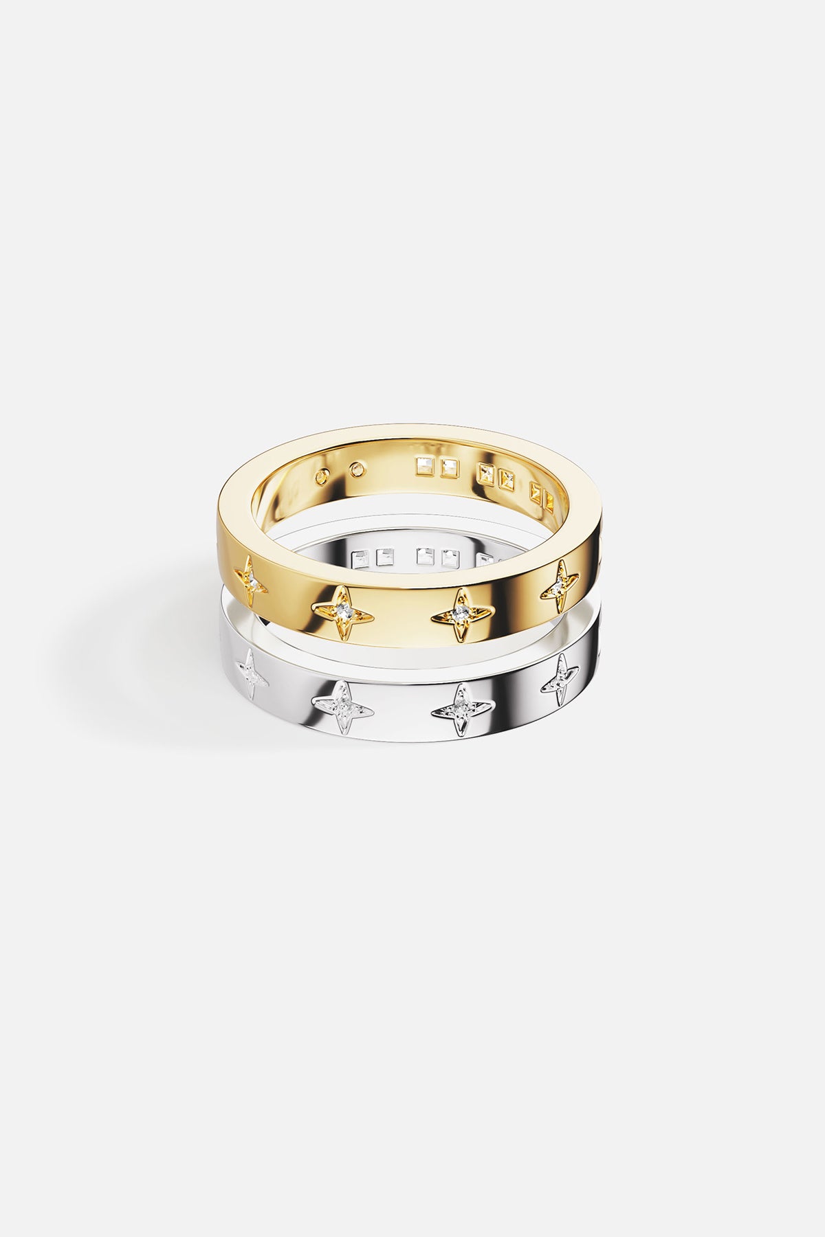 APM Monaco Morse Code TOI et MOI bague duo bicolore