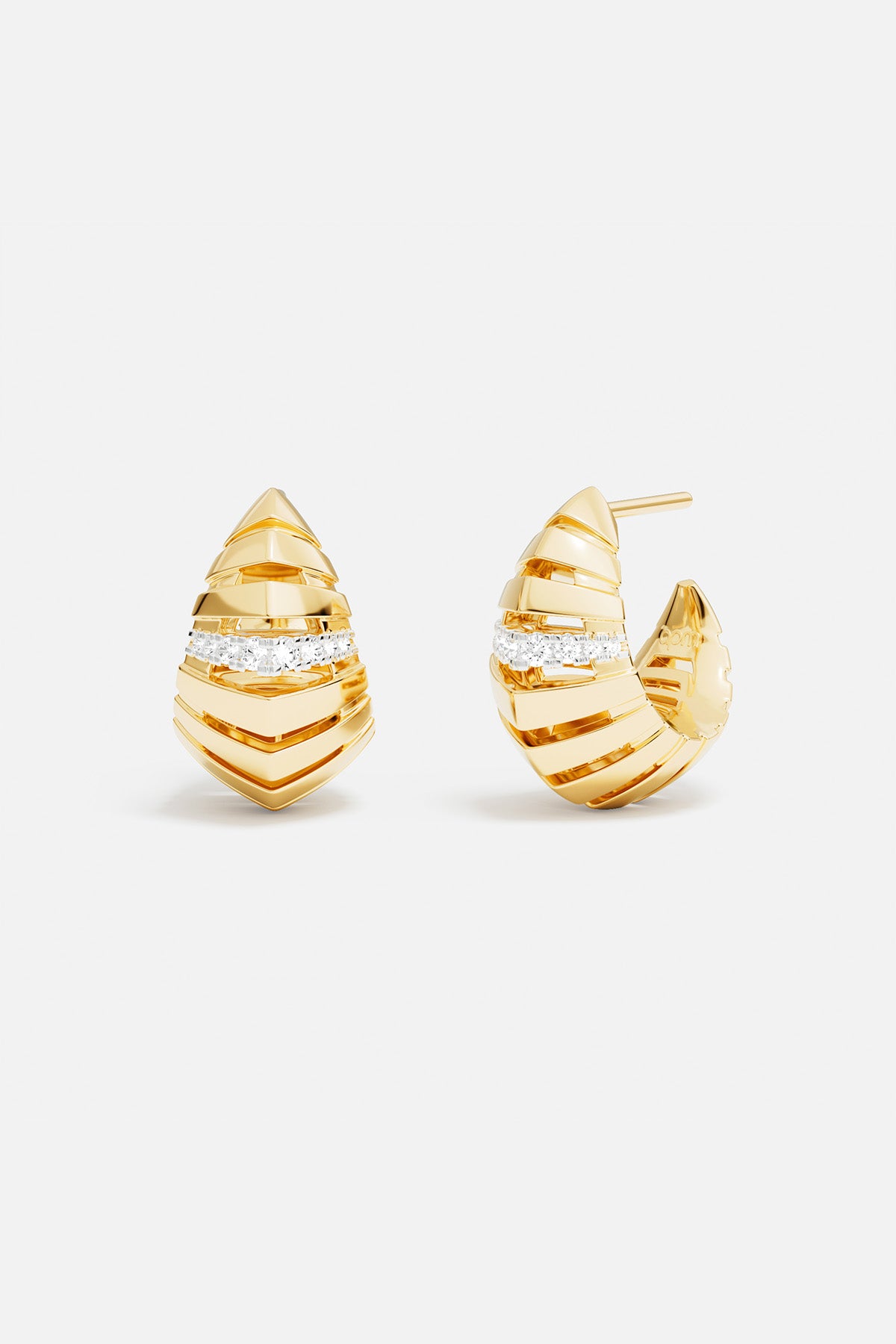 APM Monaco Soleil Rayon de Soleil boucles or jaune zircons