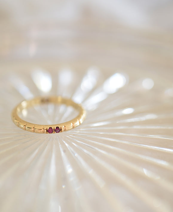 Aimée Aimer Lignes F. bague Petites Lignes F. (2) or jaune rubis