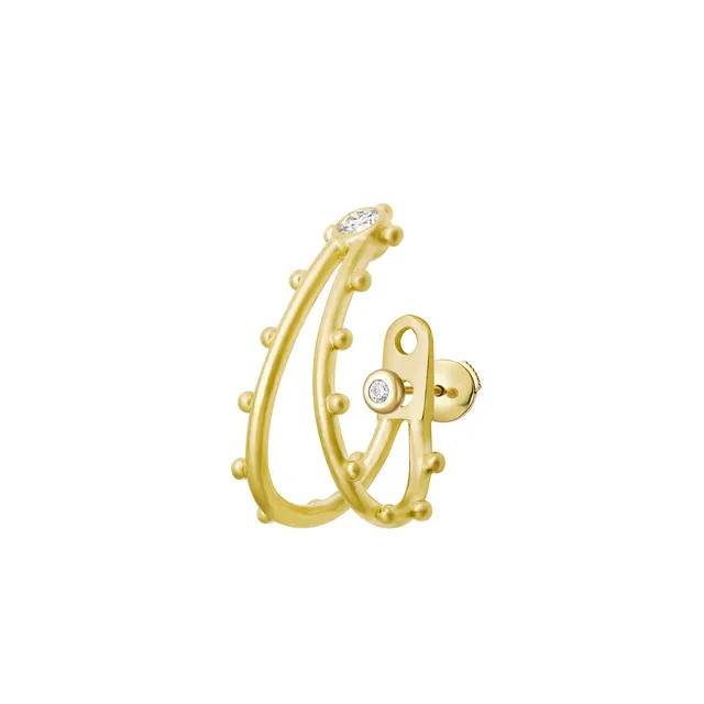 Aimée Aimer BubbleLiane boucle d'oreille or jaune diamant à l'unité