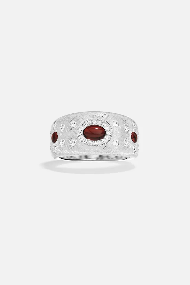 APM Monaco Automne Les Cabochons bague bordeaux