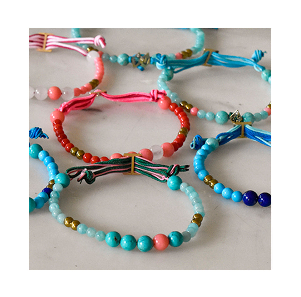 Aimée Aimer Bel Aloha Bracelet Aloha Perlé Or jaune corail