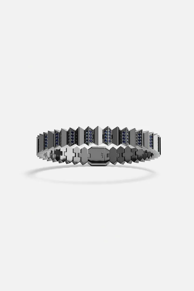 APM Monaco Yacht Club Up and Down bracelet gris bleu M