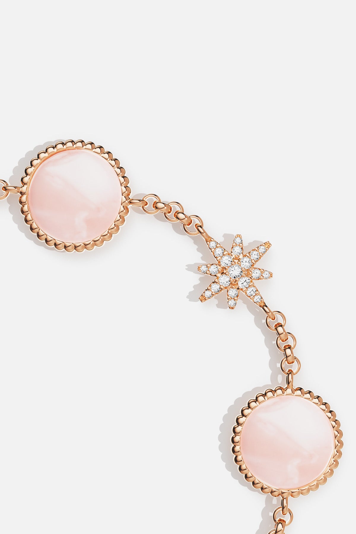 APM Monaco Méditerranée Valentine bracelet nacre rose M 18,5 cm