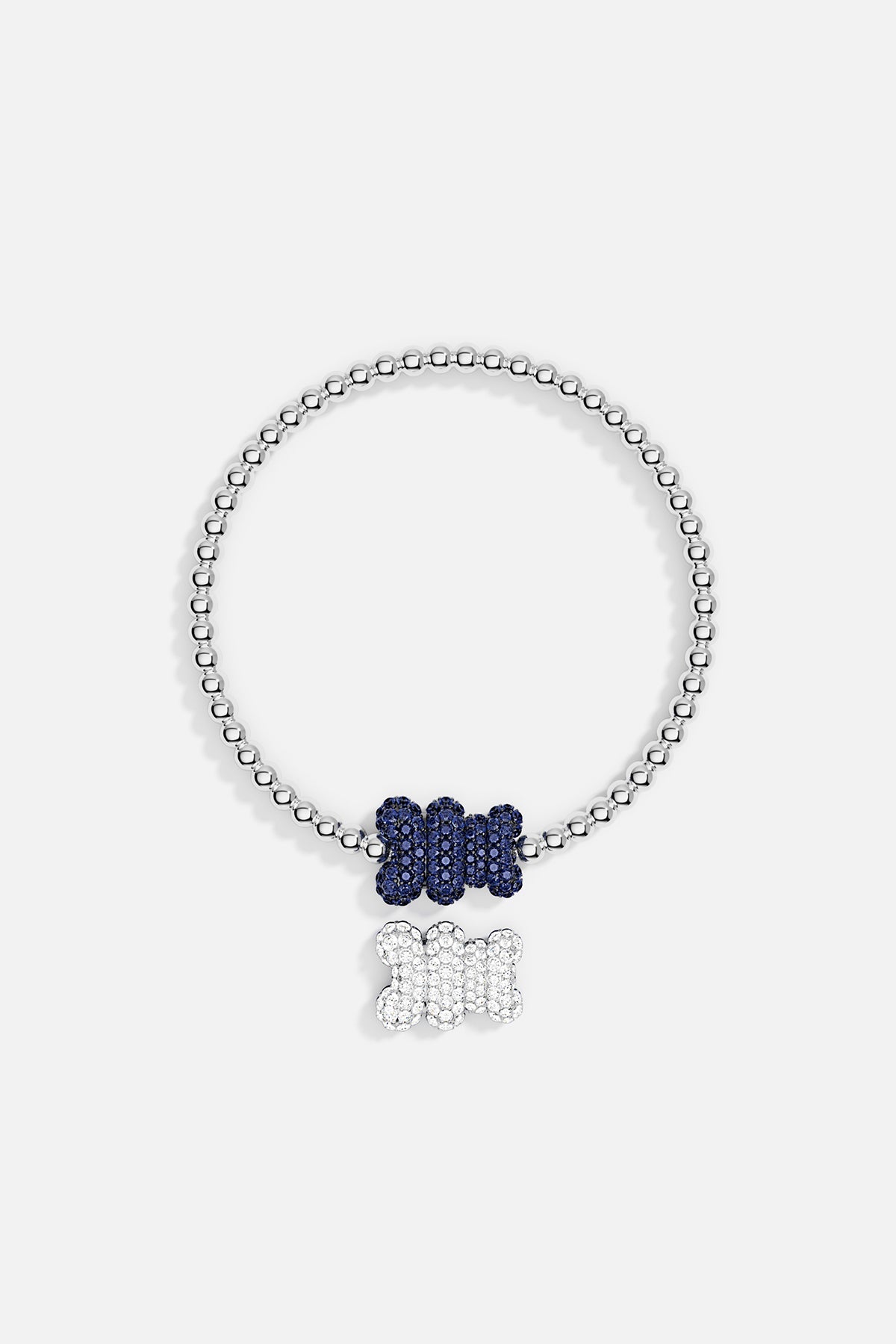 APM Monaco Yummy Baba bracelet souple blanc bleu taille M