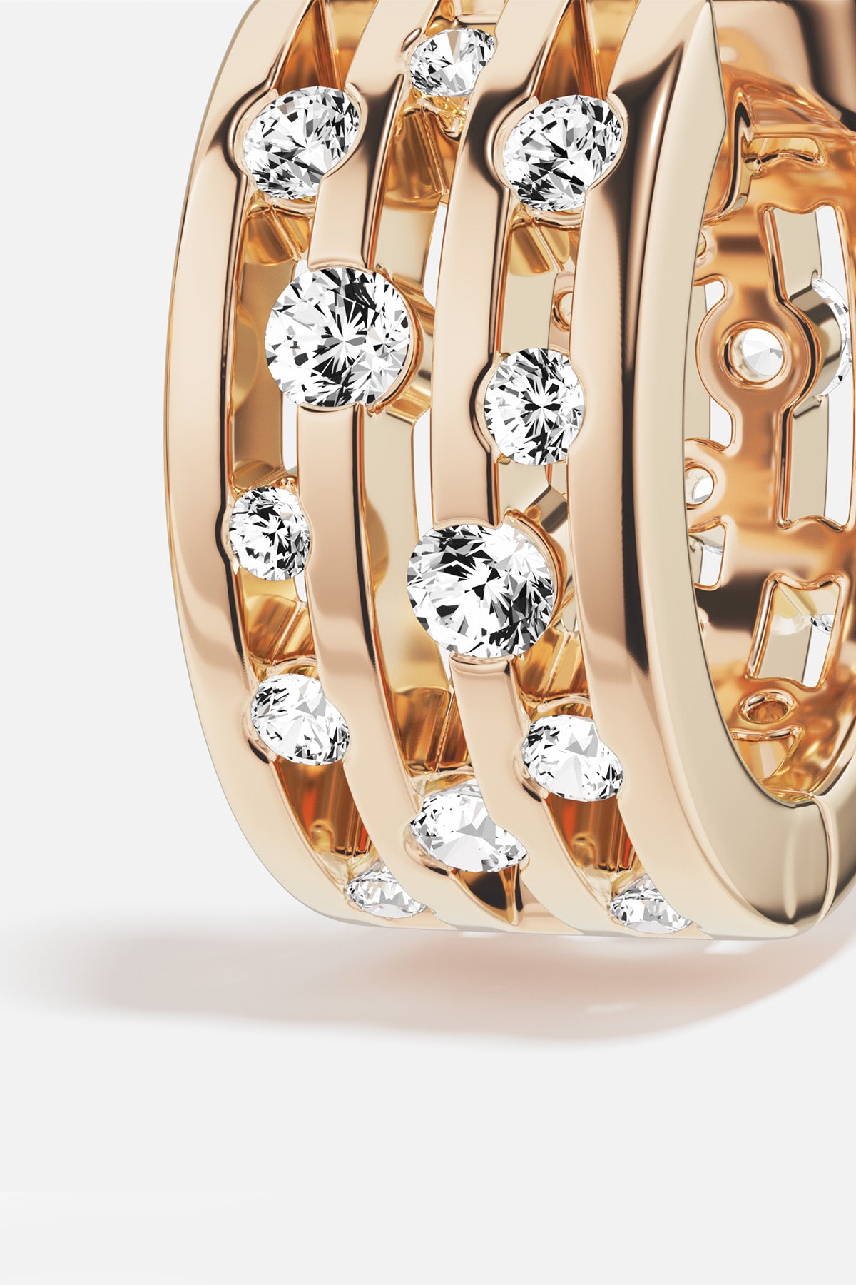 APM Monaco Automne Graphique boucles d'oreilles créoles rose