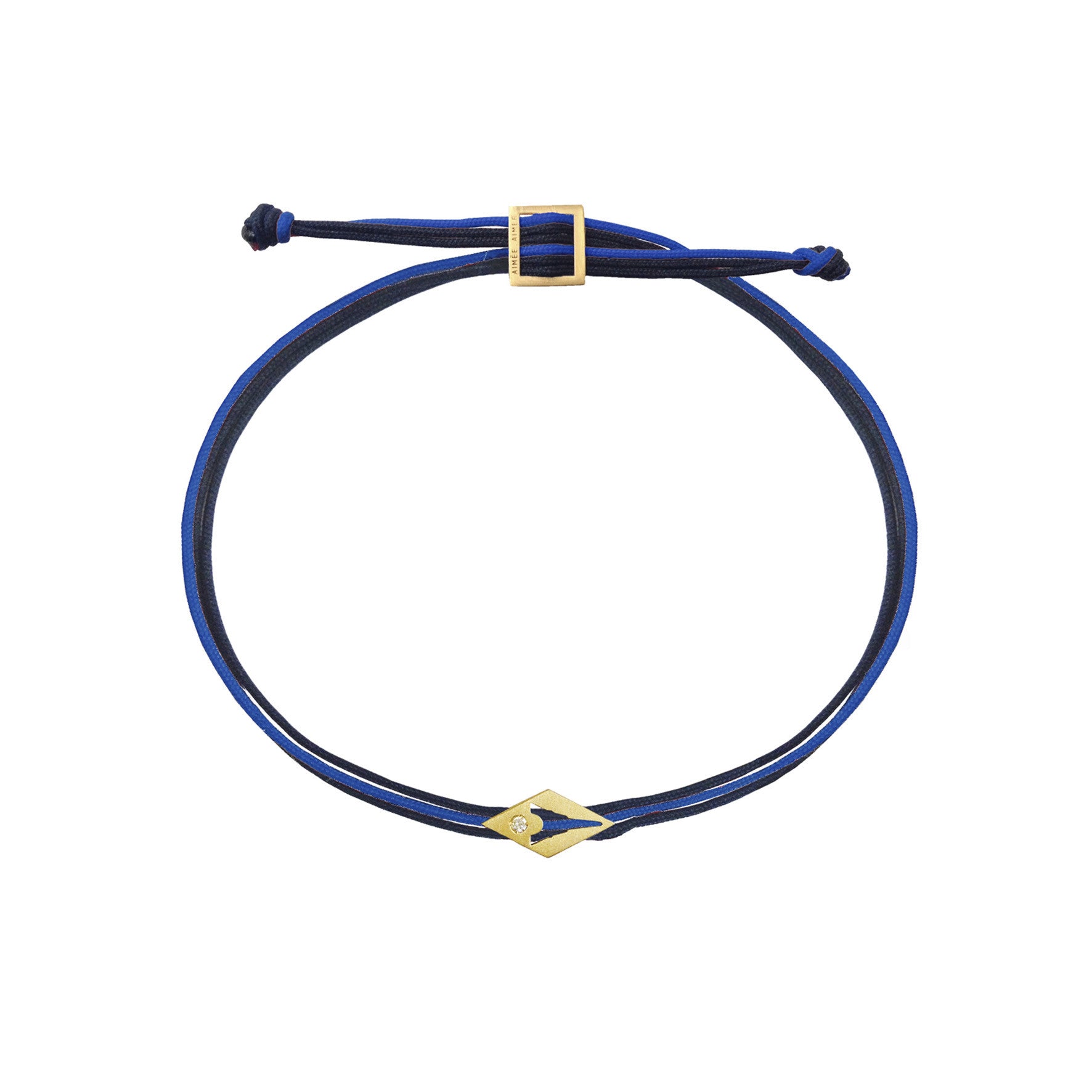 Aimée Aimer Paris 1889 Bracelet Or Jaune Bleu Rouge
