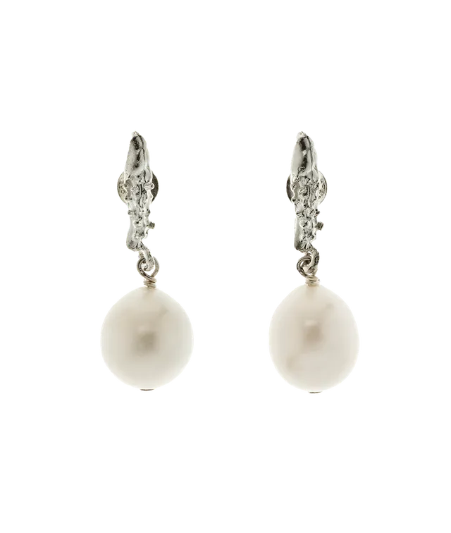 Alighieri The Lustre of the Moon boucles d'oreilles perle argent