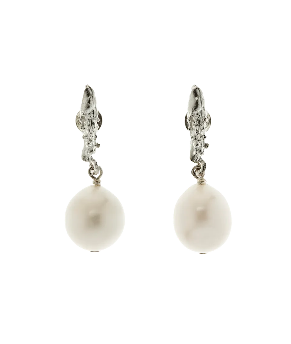Alighieri The Lustre of the Moon boucles d'oreilles perle argent