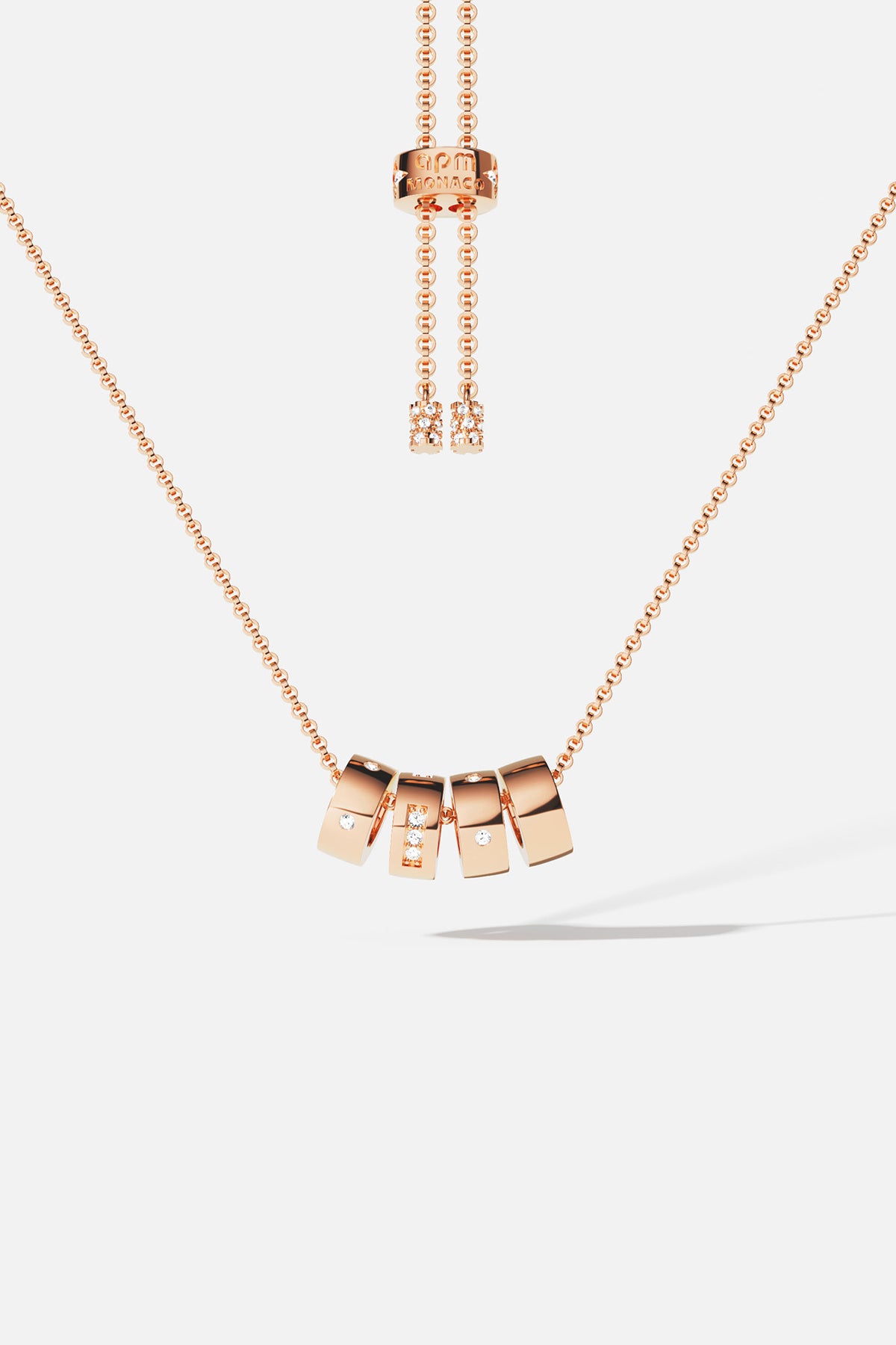 APM Monaco Morse Code LOVE collier or rose message