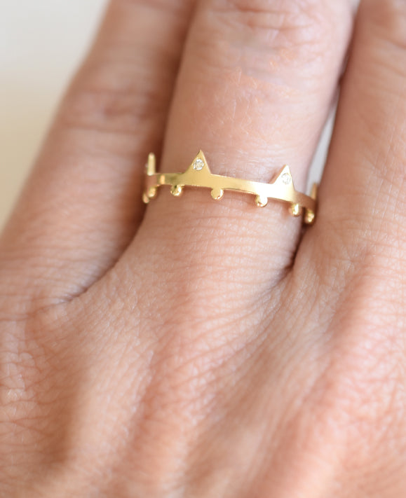 Aimée Aimer Bagues Dea or jaune diamants taille 51