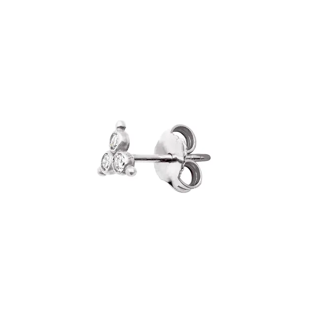 Aimée Aimer Delta puce d'oreille or blanc diamants paire