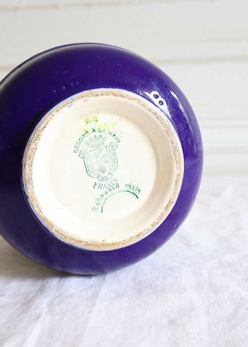 Aimée Aimer Vases cache-pot Longwy Fleurs de Pommier émaux