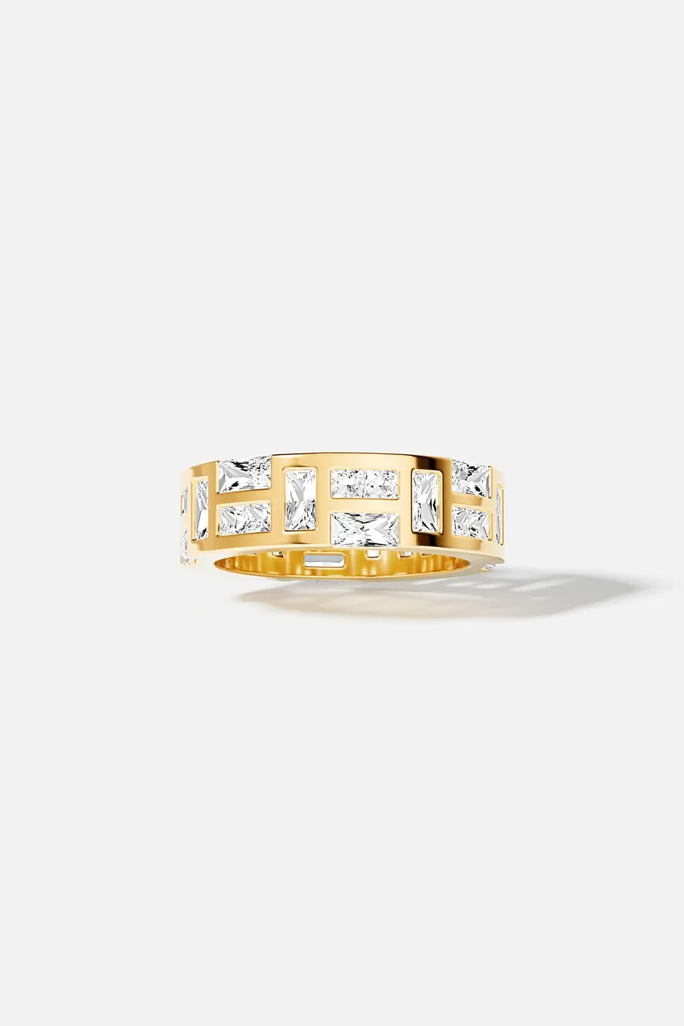 APM Monaco Festival Ice bague zircon blanc dorée 52