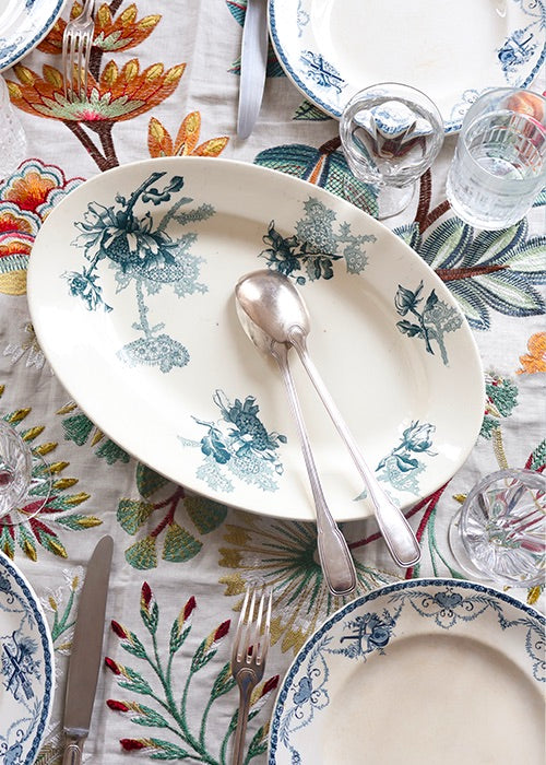 Aimée.Aimer Art de la Table Plat Herbier Terre de Fer 36,5 cm