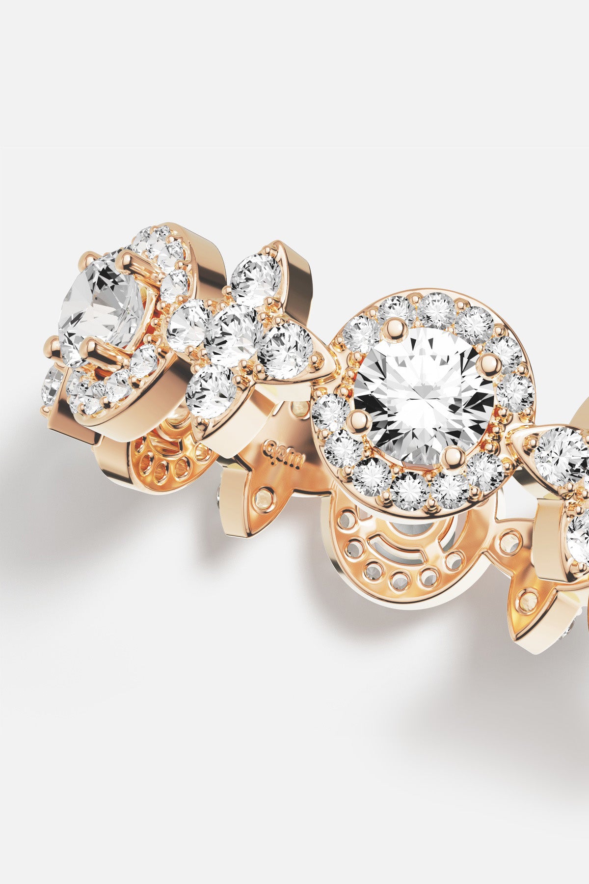 APM Monaco Météorites Glamour bague or rose pavé zircons