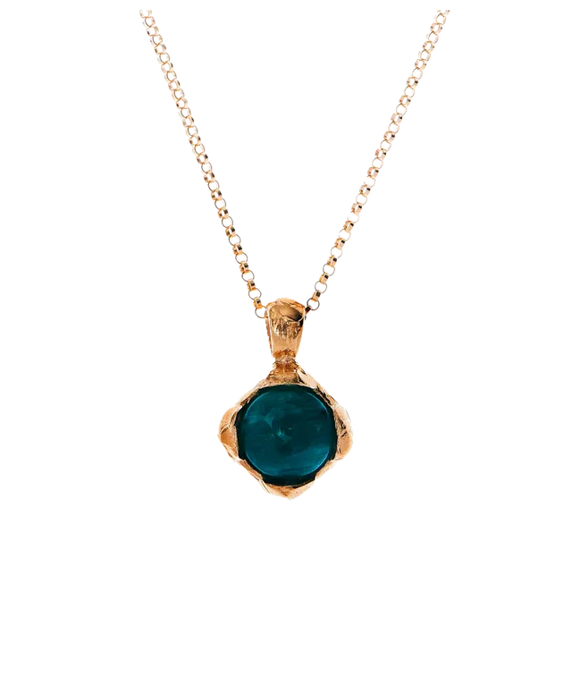 Alighieri Eye of the Storm collier émeraude doré