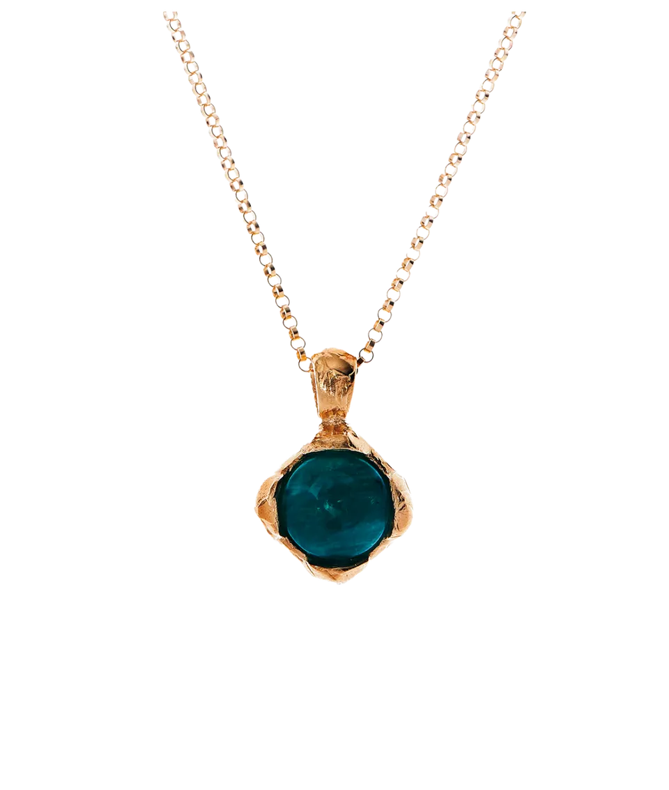 Alighieri Eye of the Storm collier émeraude doré