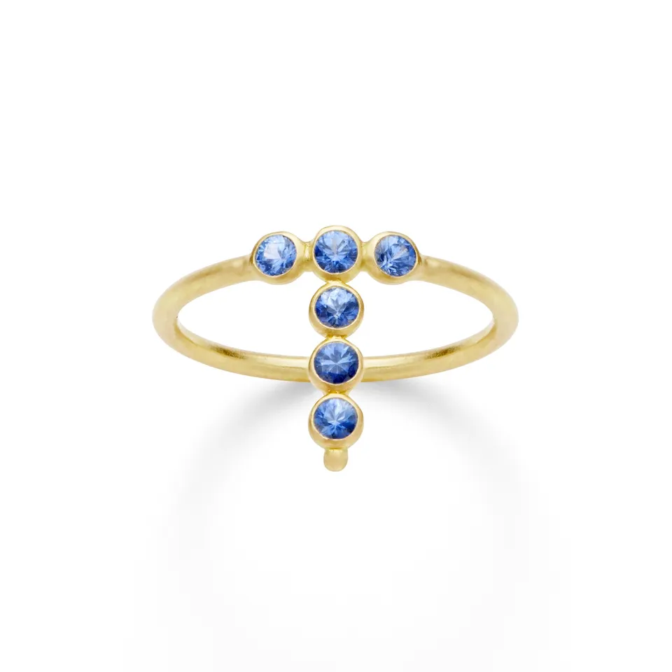 Aimée Aimer Bagues Bague AA Or Jaune Saphirs Taille 54