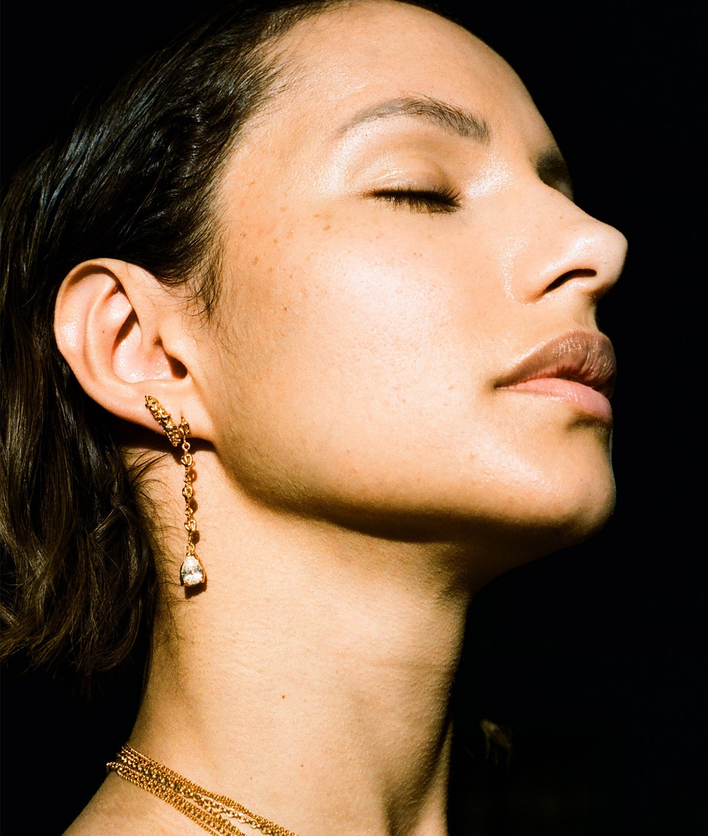 Alighieri The Teardrop of Clarity boucle d’oreille diamant or 9kt