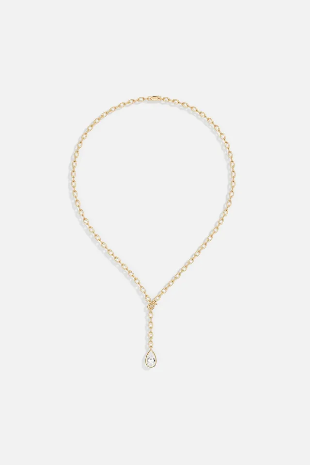 APM Monaco Soleil Enchaîné collier doré zircones