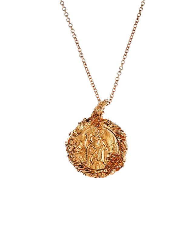 Alighieri The St. Christopher Medallion collier plaqué or