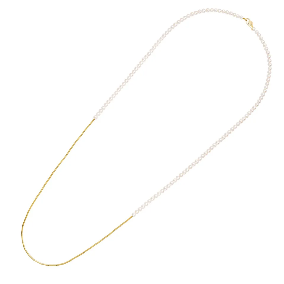 Aimée Aimer Tiare sautoir or jaune perles de culture 80 cm
