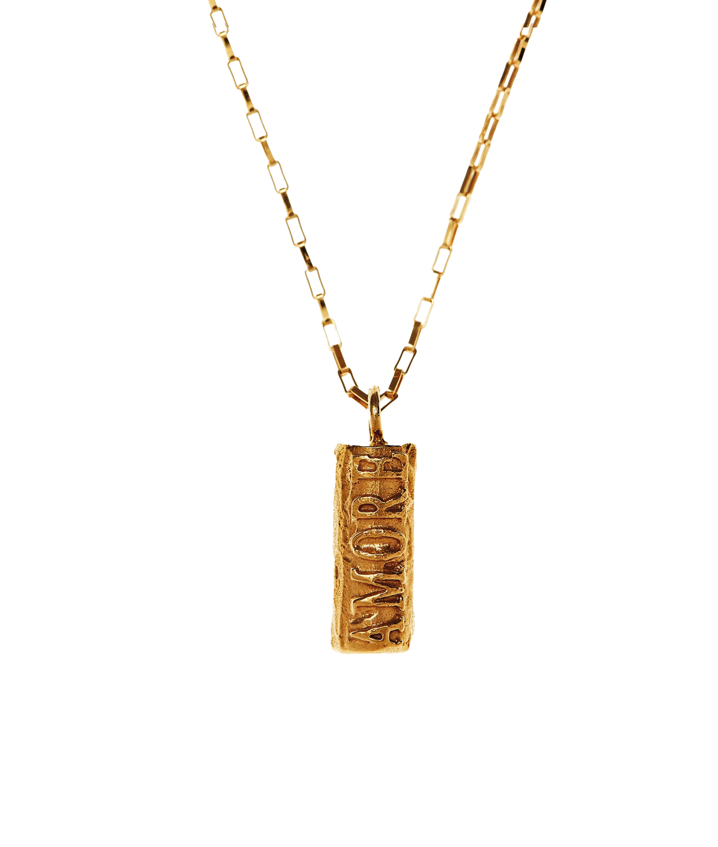 Alighieri Amore collier plaqué or 24 carats amulette
