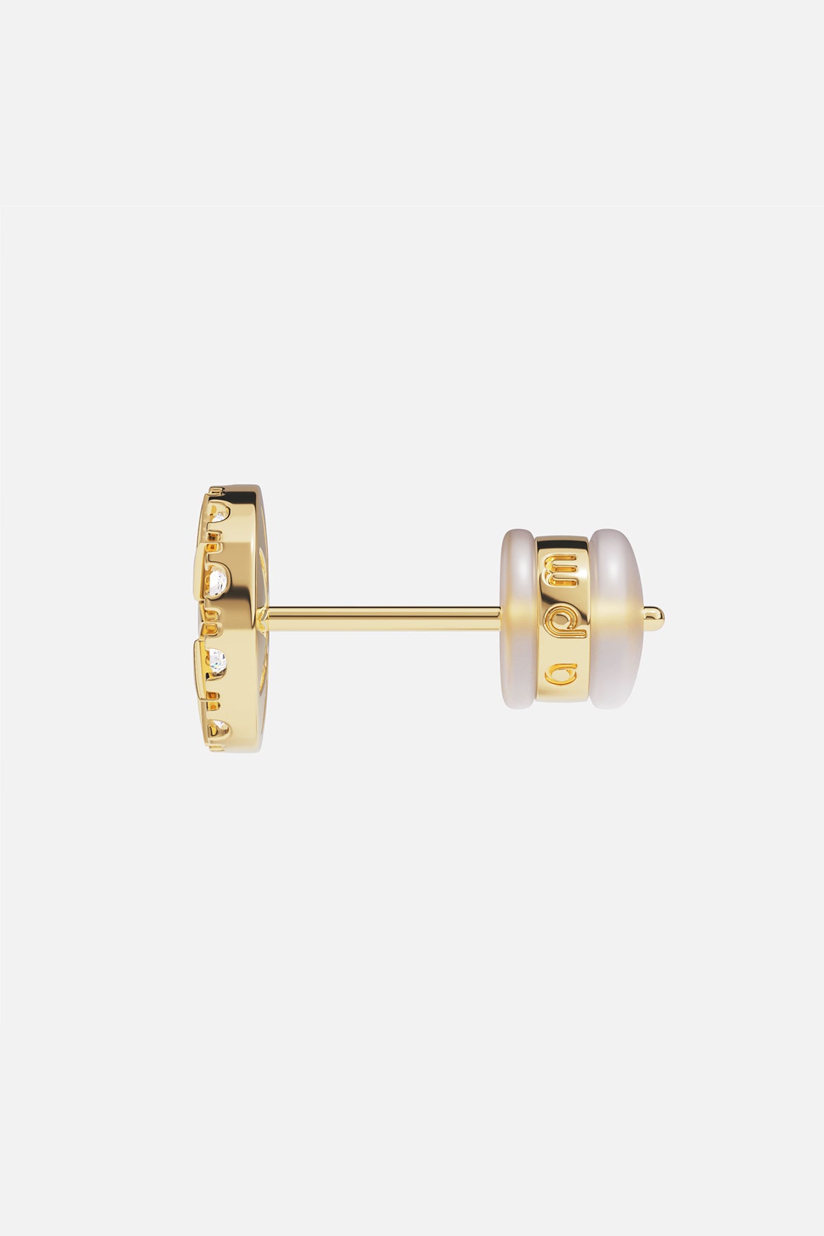 APM Monaco Accessoires fermoir poussette argentée 4,6 mm