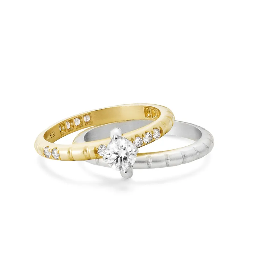 Aimée Aimer Nous Bague Nous n°4 Or Bicolore Diamants