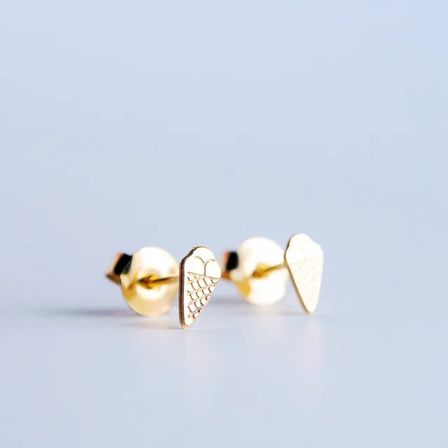 Adorabili Glaces boucles d'oreilles doré or fin 24 carats