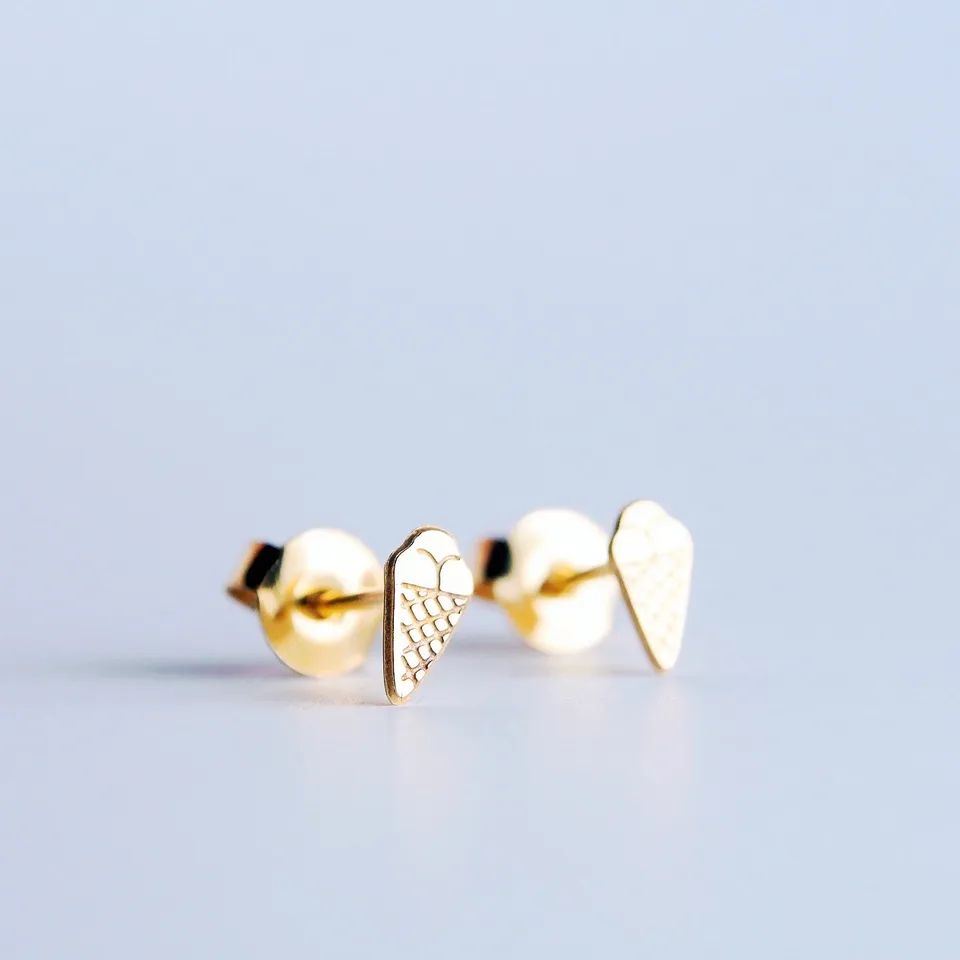Adorabili Glaces boucles d'oreilles doré or fin 24 carats