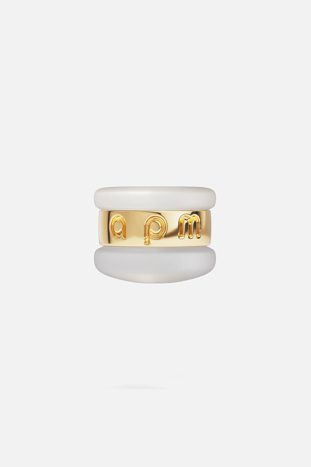 APM Monaco Accessoires fermoir poussette argentée 4,6 mm