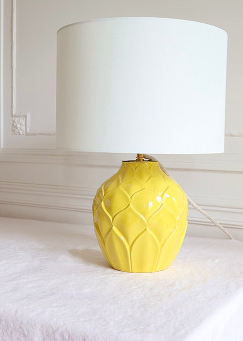 Aimée Aimer Ananas lampe citron faïence Saint-Clément 20 cm