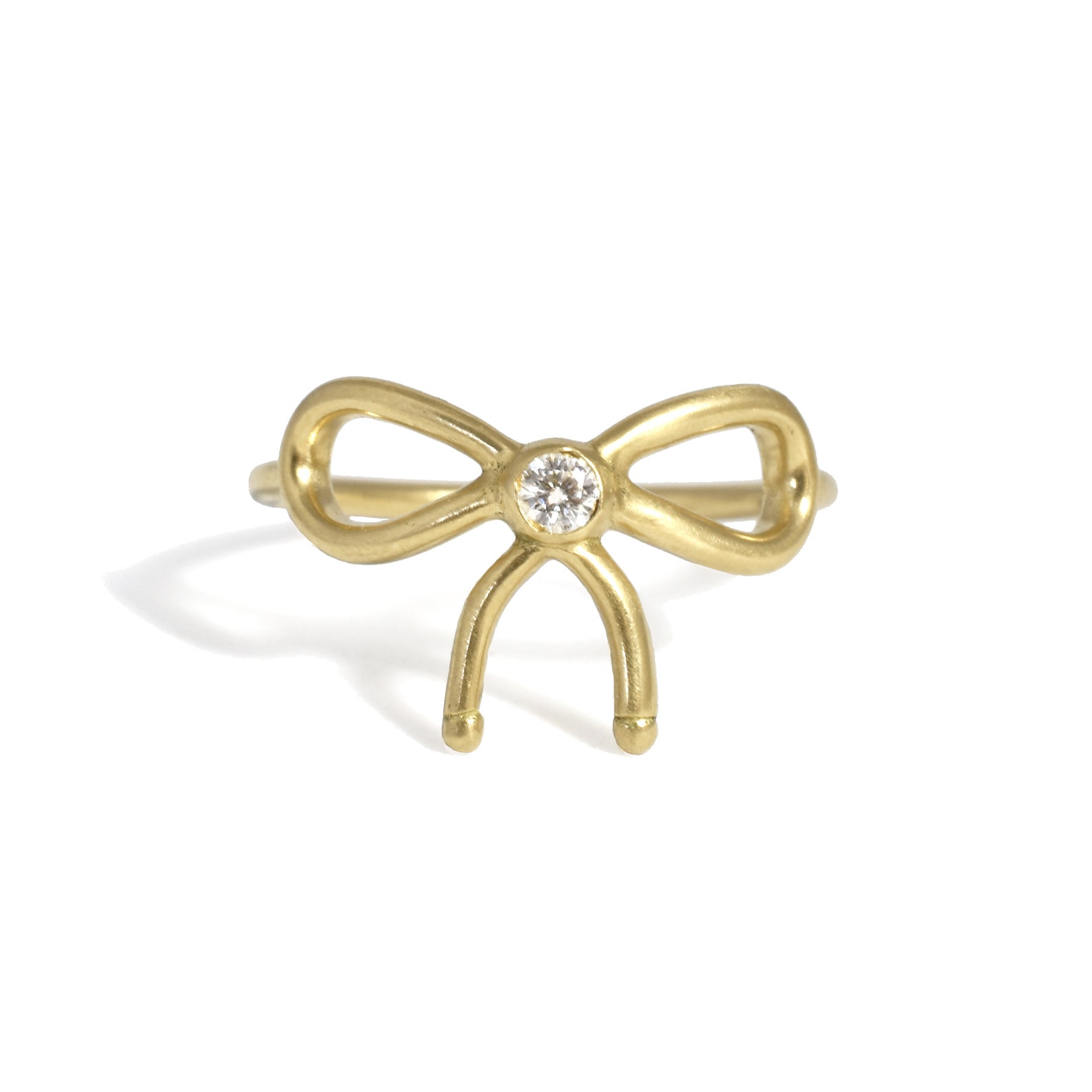 Aimée Aimer Nœud de Paris bague or jaune diamant 0,05 carat