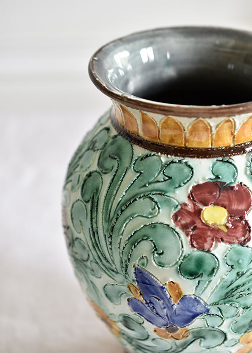 Aimée Aimer Vase Soleil vase faïence amphore 23 cm pièce unique