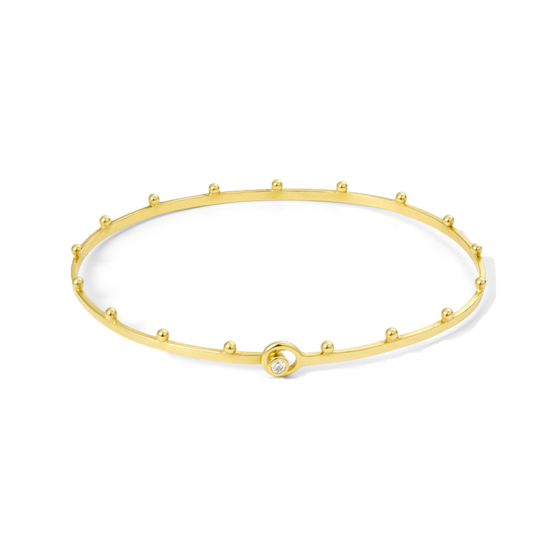 Aimée Aimer Grains bracelet jonc or jaune diamant medium