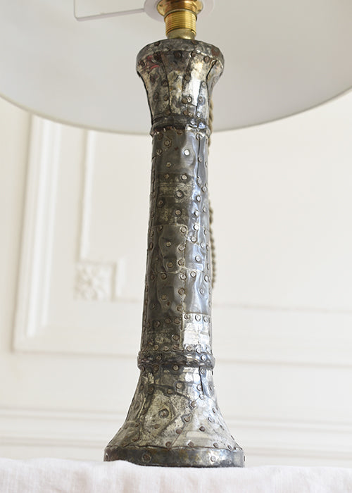 Aimée Aimer Luminaires paire lampes brutaliste métal 1970