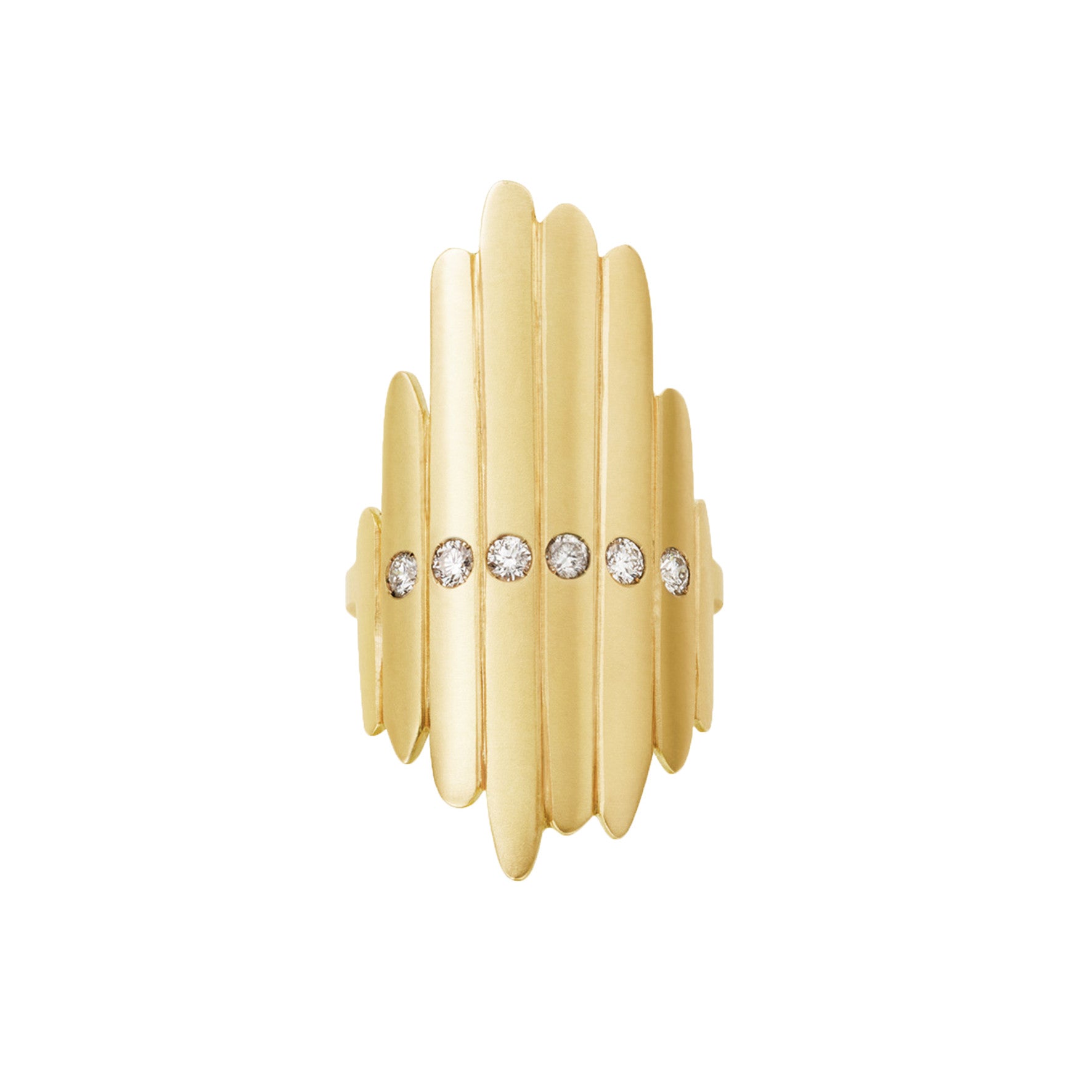 Aimée Aimer Bagues bague Longue Colline or jaune diamants 52