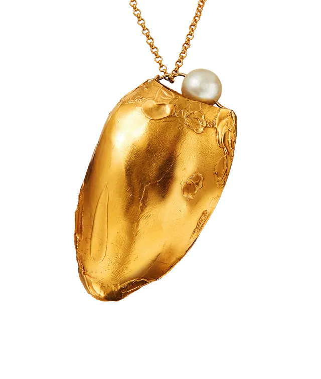 Alighieri Tent'Ancora collier plaqué or perle d'eau douce