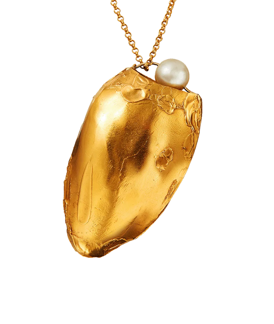 Alighieri Tent'Ancora collier plaqué or perle d'eau douce