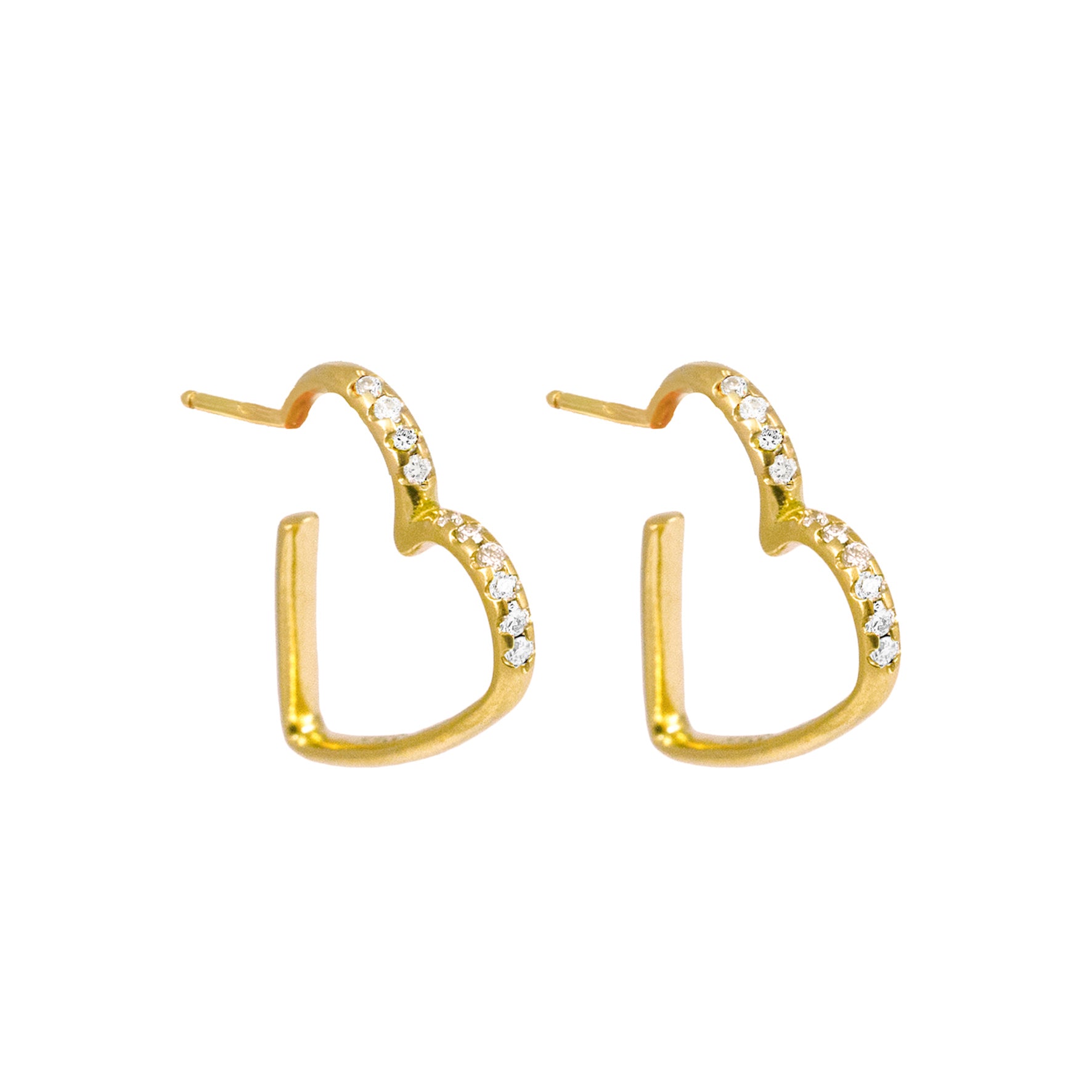 Aimée Aimer Crush créole or jaune diamants unité 0,11 ct