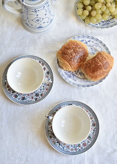 Aimée Aimer Art de la table tasses Gien Cachemire paire