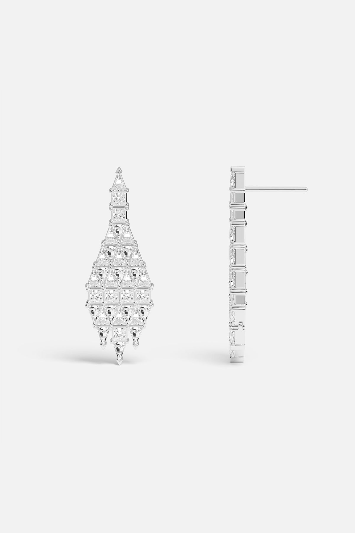APM Monaco Festival Art Déco boucles blanches zircon